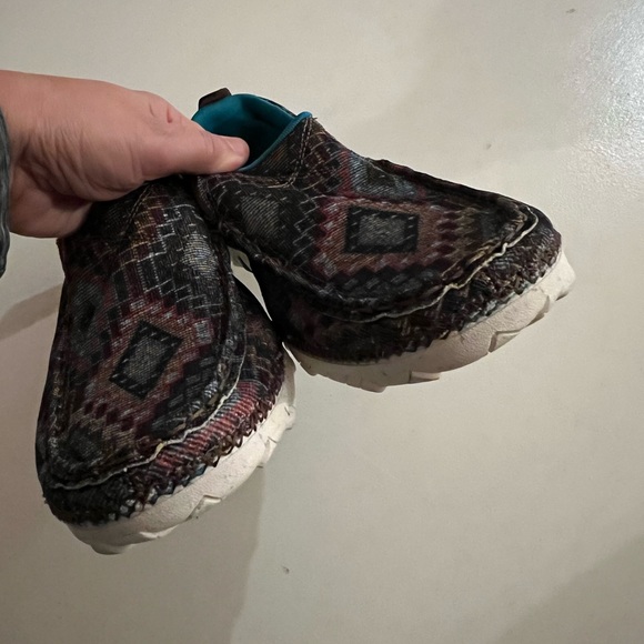 Twisted X Women's Zero-X Slip-On Shoes - Moc Toe Tan 10 Medium Blue Tan Comfort - Picture 10 of 11